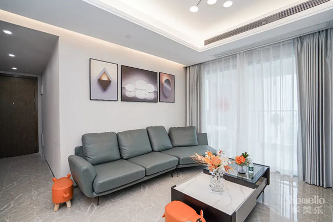 108㎡簡(jiǎn)約三居，實(shí)用軟裝搭配，打造寬敞且有高級(jí)感的輕便生活